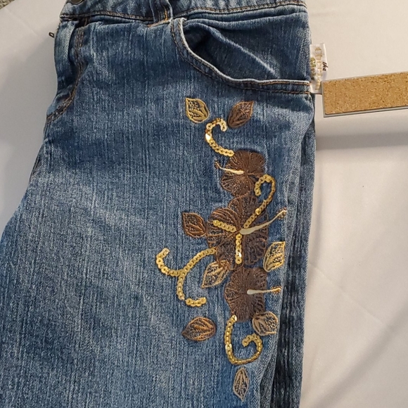 Cheetah Girls blue jeans shorts w/ cheetah designs - Picture 2 of 13